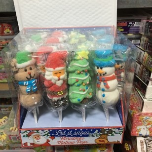 Large Christmas Mallow Pops X 24, Lollipops Xmas Gifts Stockings Filler Large Christmas Mallow Pops X 24, Lollipops Xmas Gifts Stockings Filler